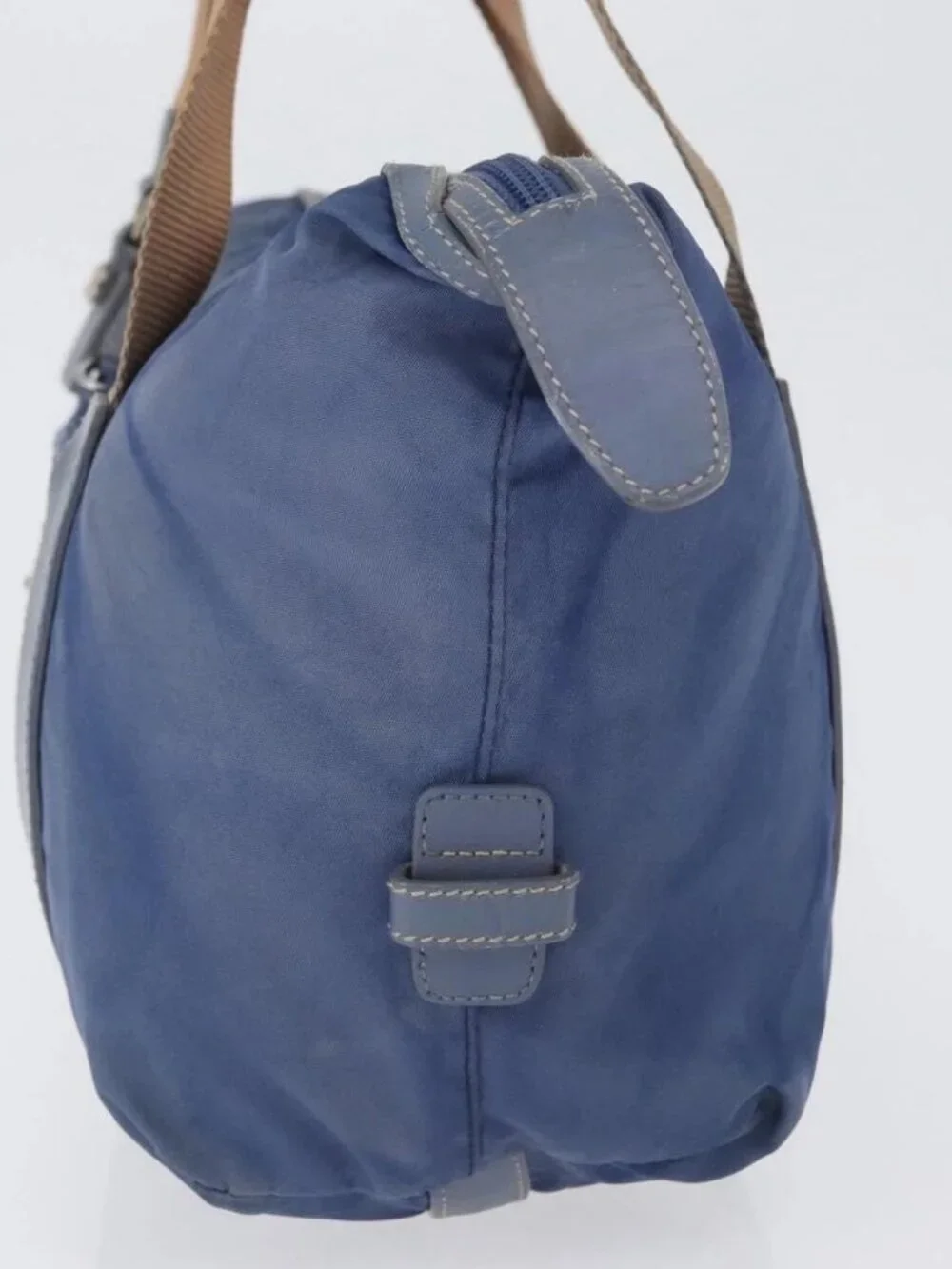 PRADA Hand Bag Nylon Blue Silver Auth mr2051 - Picture 3 of 15